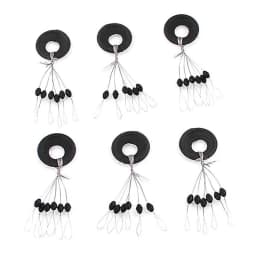 60Pcs 10Set S M L Black Rubber Space Beans Oval Stopper Fishing Bobber Float Catfish Flotador Fishing Float Folat Line Stops