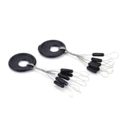60Pcs 10Set S M L Black Rubber Space Beans Oval Stopper Fishing Bobber Float Catfish Flotador Fishing Float Folat Line Stops