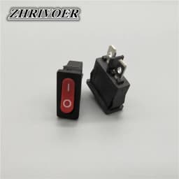 5Pcs 10x22mm KCD1-110 Black Super Thin Rocker Switch NO/OFF 2 Pin Small Instrument Power Switch