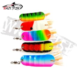 WALK FISH 1PCS 21g New Winter Fish Shape Ice Fishing Lure Mini 6.2cm Bait Head Supplies Fishing Tackle Hook Jigging Lead Metal