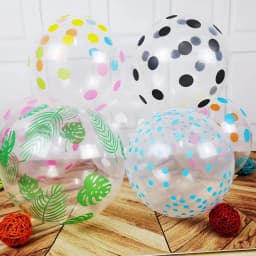 10pcs polka dot transparent balloon 12 inch thick polka dot balloon birthday party wedding anniversary decoration latex balloon