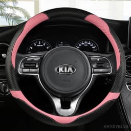 PU Leather Car Steering Wheel Cover for Kia Ceed Sportage Picanto Cerato Seltos Soul Stonic Stinger Rio 3 4 5 Auto Accessories