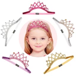 Baby Glitter Rhinestone Children's Hairband Sweet Princess Crown Hat Girl One 1st Happy Birthday Party Decor Head Band Hat Favor