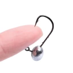 OUTKIT 10pcs Mini Jig Head Hook 4X Strong Rockfish Exposed Lead Head Hook Barbed Hook Trout Soft Worm Lure Jig Fishing Tackle