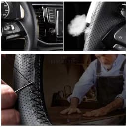 Leather Braid For Steering Wheel For Citroen Triumph C4 2005 2006 2007 2008 2009 2010 Car Steering Wheel Cover