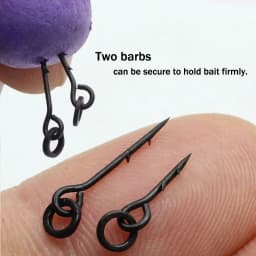 20PCS Metal Bait Spike Carp Fishing Accessories Bait Sting Boilies Pin with Ring Corn Ronnie Hair Rig Carp Feeder Tackle