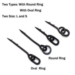 20PCS Metal Bait Spike Carp Fishing Accessories Bait Sting Boilies Pin with Ring Corn Ronnie Hair Rig Carp Feeder Tackle