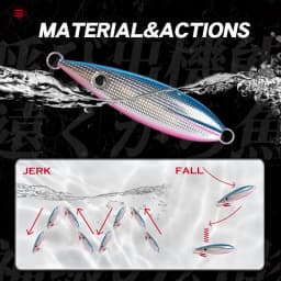 Hunthouse Trolling Jigging Fishing Lure Hard Bait 90mm/60g 105mm/100g Sinking Zinc Alloy Slow Jig Saltwater For Tuna Bass Tackle
