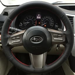 Custom Car Steering Wheel Braid Cover 100% Fit For Subaru Outback 2010 2011 2012 Legacy 2009-2012 Auto Interior Accessories