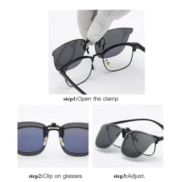 VIVIBEE Gradient Red Purple Flip Up Clip on Sunglasses for Women Polarized Mirror Pink Square Glasses Female UV400 Shades