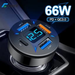 PD Quick Car Charger QC3.0 2.4A 4 Ports USB Fast Charging Car Adapter Cigarette Lighter Socket Splitter For iPhone Xiaomi