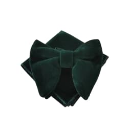 Fashion Velvet Big Bowties Set Women Men Solid Bow Tie Wedding Tuxedo Groom Oversize Bow Knot Pocket Square Cravats Cuff-links