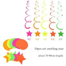 Neon Happy Birthday Banner Blacklight Party Supplies Glow in the Dark Birthday Banner Black Light Reactive UV Party Accessories