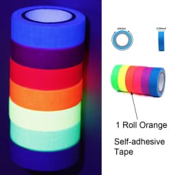 Neon Happy Birthday Banner Blacklight Party Supplies Glow in the Dark Birthday Banner Black Light Reactive UV Party Accessories
