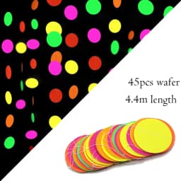 Neon Happy Birthday Banner Blacklight Party Supplies Glow in the Dark Birthday Banner Black Light Reactive UV Party Accessories