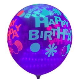 Neon Happy Birthday Banner Blacklight Party Supplies Glow in the Dark Birthday Banner Black Light Reactive UV Party Accessories