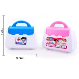 Children's 16 Piece Set with Sound and Light Medicine Box, Doctor and Nurse's Simulated Medical Tools, Family Toy