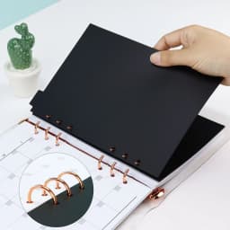 A5 A6 PP Black Pink Paper Index Divider Cute 6 Holes For Binder Loose leaf Planner Notebook Stationery Notebook Paper Divider