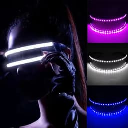 High Quality Luminous Glasses Cyberpunk Glowing Glasses Cool Glasses Glow in the Dark for Bar Night Club Dance Show Props