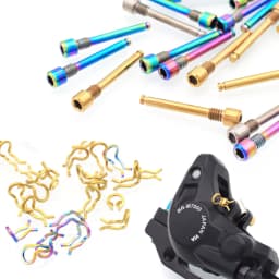 Bicycle Hydraulic Disc Brake Pad Bolts M4 Titanium Alloy Fixing Pin Inserts Caliper Screws Retainer Pin Cycling Accessories
