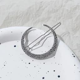 New Geometric Stars Moon Rhinestone Hair Clip Set Snowflake Star Bride Hairpins Women Side Clip Hair Barrettes Hair Jewelry Gift