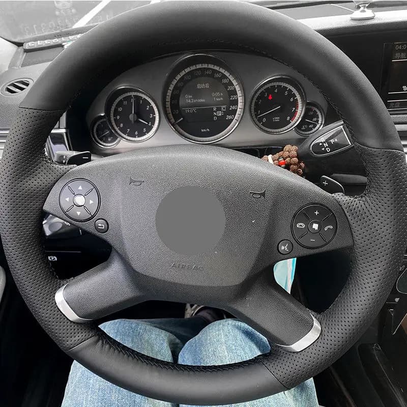 Braids on Car Interior Steering Wheel For Mercedes Benz E Class W212 2009 2010 2011 2012 Microfiber Leather Cover Trim Accessory
