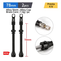 MANA 1Pair Bicycle Presta Valve 40/53/63/78/100mm 7075 Aluminum Alloy For Tubeless Road/MTB/Gravel Bike-ELITEWHEELS Valve