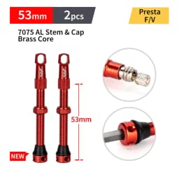 MANA 1Pair Bicycle Presta Valve 40/53/63/78/100mm 7075 Aluminum Alloy For Tubeless Road/MTB/Gravel Bike-ELITEWHEELS Valve