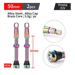 MANA 1Pair Bicycle Presta Valve 40/53/63/78/100mm 7075 Aluminum Alloy For Tubeless Road/MTB/Gravel Bike-ELITEWHEELS Valve
