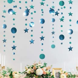 13ft Gold Twinkle Little Star Party Garlands Glitter Hanging Moon Stars Decorations Kids Birthday Baby Shower Ramadan EID Party