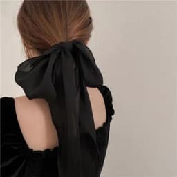 Long Women Hair Scarf Fashion Hair Bands Chic Silk Red Bag Ribbon Scarf Warps Girl Bow Scunchie Headband Hair Tie New Headdress