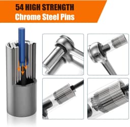 BINOAX Universal Socket Tool 7-19mm Grip Socket Set Fits Standard 1/4'' - 3/4''