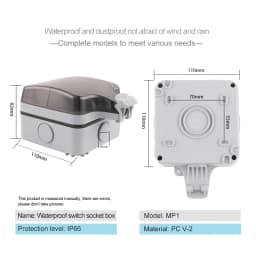 IP66 EU Standard Germany Waterproof Outdoor Wall Socket With Switch Power Socket For Home GardenOutlet Grounded 16A 250V
