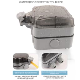 IP66 EU Standard Germany Waterproof Outdoor Wall Socket With Switch Power Socket For Home GardenOutlet Grounded 16A 250V