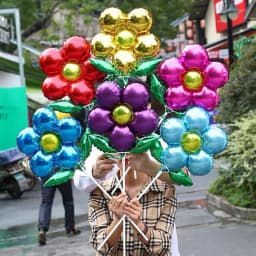 Five Petal Flower Aluminum Foil Balloon Five Leaf Grass Wedding Birthday Baby Shower Decoration Petal Helium Floating Balloon