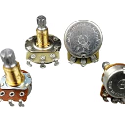 (Made in Korea) Alpha Brass Shaft Potentiometer(POT) For Electric Guitar Bass A250K/B250K/A500K/B500K