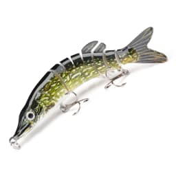 GOBASS 100mm/125mm Sinking Wobblers For Pike Fishing Lures 8 Segment Multi Jointed Swimbait Hard Artificial Lures For Fishing