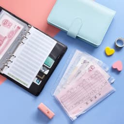 Set of 12 Expense Tracker Budget Sheets Money Organizer for Cash Ledger Book Double-sided Writing Use with Cash Envelope
