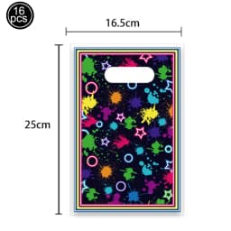 4.4meter Neon Paper Birthday Pennant Banner Hanging Decors for Birthday Glow Party Wedding Decorations Black Light Reactive UV