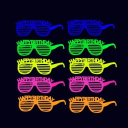 4.4meter Neon Paper Birthday Pennant Banner Hanging Decors for Birthday Glow Party Wedding Decorations Black Light Reactive UV