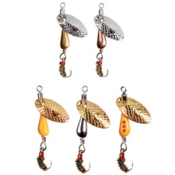 5cm/2.7g Rotating Sequin Fly Fishing Lure Okin Fly Hook Eccentric Pendant Long Throw Metal Spinner Bait Spoon Wobbler Lures