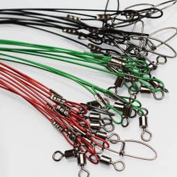 30Pcs Dia 1.0mm Sea Fishing Leader Line 125LB 50cm Stainless Steel High Strength Wire Line with Swivels and Snaps Fishing Tools