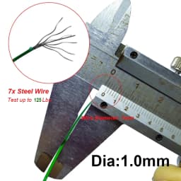 30Pcs Dia 1.0mm Sea Fishing Leader Line 125LB 50cm Stainless Steel High Strength Wire Line with Swivels and Snaps Fishing Tools