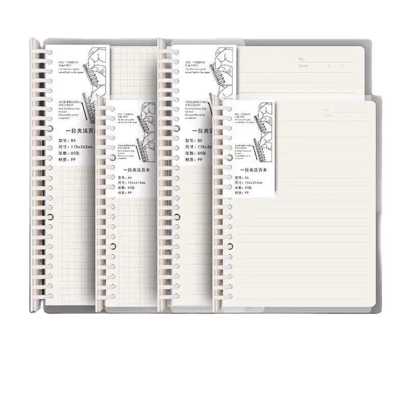Transparent Cover Notebook Inner Core Planner Binder Notepad Diary School Supplies Office Stationery