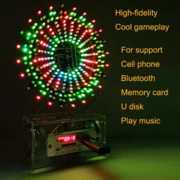 Upgraded Version Of Automatic Rotating Colorful LED Lights Ferris Wheel B.luetooth Speaker DIY Electronic Production Kit