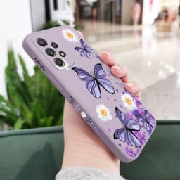 Purple Butterflies Case For Samsung A56 A54 A36 A34 A26 A24 A17 A16 A14 A73 A53 A33 A13 A72 A52 A32 A15 A25 A35 A22 A07 A06