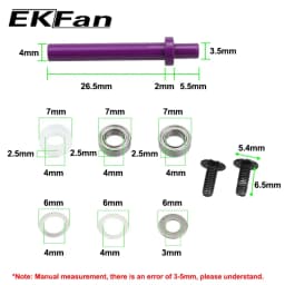 Ekfan Aluminum Alloy Shaft 7x4x2.5mm Stainless Steel Bearing For DAI&SHI Bast Cast Spinning Fishing Reel Handle Knob