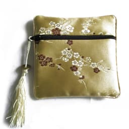 10 Pcs/Lot Brand New Mixed Color Small Flower Silk Tassel Square Coin Pouch China Zipper Coin Purse Jewelry Bag