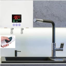 110V 220V Instant Water Heater Kitchen Bathroom Wall Mounted Electric Water Heater Hot Water Shower with LCD Temperature Display