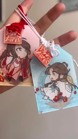 Anime Heaven Official’s Blessing Acrylic Amulet Cosplay Tian Guan Ci Fu Xie lian Hua Cheng Talisman Xmas GiftL